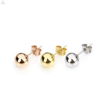 Joyería de mujer Delica Gold Stud Pendientes de bola de acero inoxidable